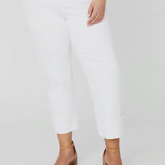 White Jean Capri Petite Plus 20WP - Picture 4 of 6